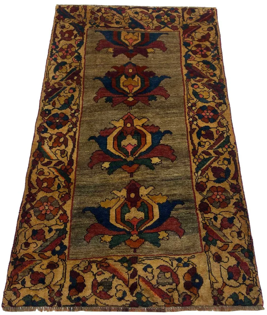 Gabbeh - Shuli Teppich 159 x 92 cm, Knotendichte 90.000 - 180.000/m², ausgefallene Muster auf glanzvoller Schurwolle, handgeknüpft, Perserteppich