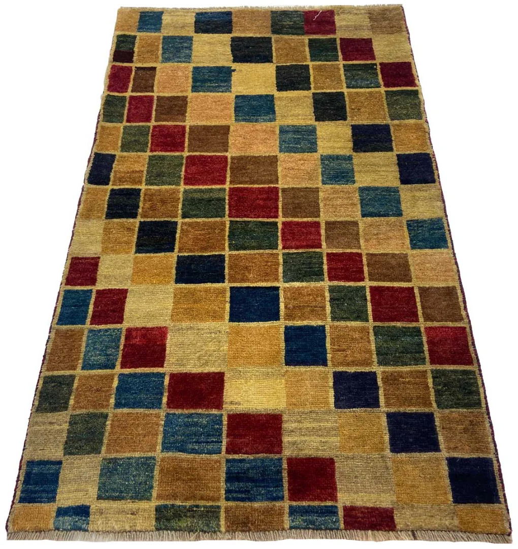 Gabbeh 164 x 98 cm – Ausgefallene Muster, Knotendichte 90.000 - 180.000/m², handgeknüpft, Perserteppich