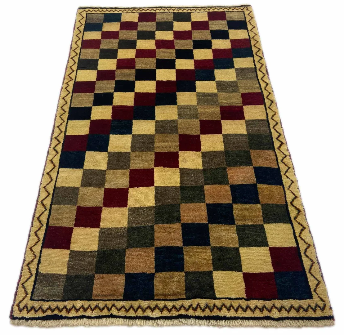 Gabbeh Teppich 176 x 101 cm - Gabbeh Shuli, ausgefallene Muster, Knotendichte 90.000 - 180.000/m², handgeknüpft, Perserteppich