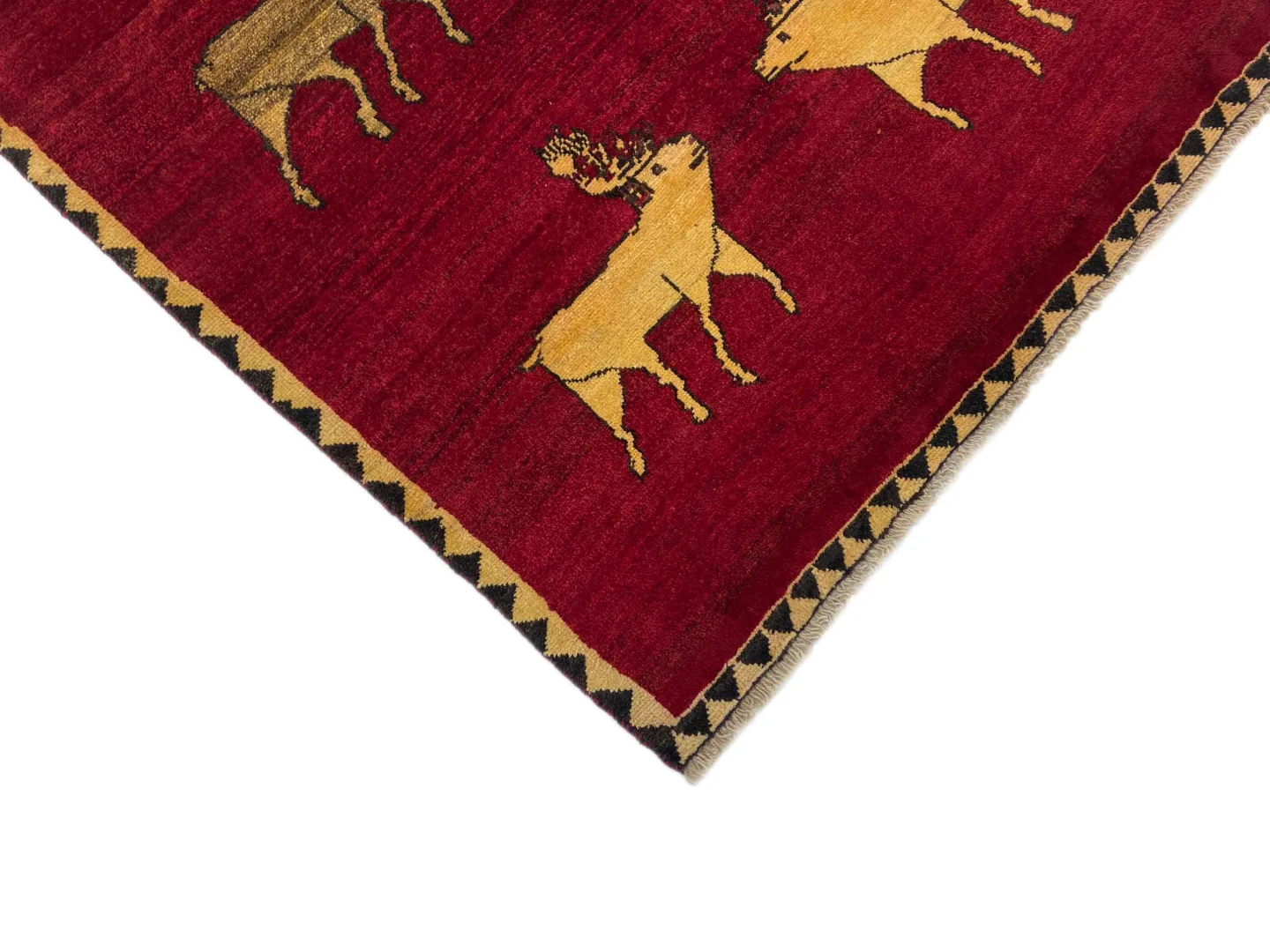 Gabbeh Shuli Teppich 178 x 121 cm, Knotendichte 90.000 - 180.000/m², ausgefallene Muster, handgeknüpft, Perserteppich