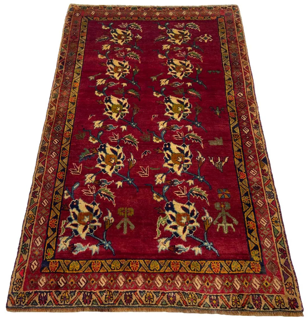 Gabbeh Shuli Teppich 180 x 107 cm - 90.000 - 180.000 Knoten/m² - Ausgefallene Muster auf glanzvoller Schurwolle - handgeknüpft - Perserteppich