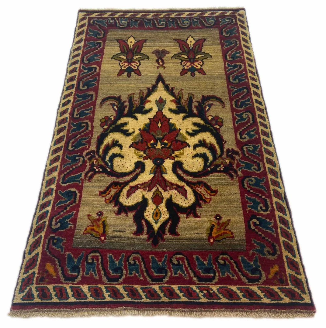 Gabbeh - Shuli Teppich 187 x 108 cm, ausgefallene Muster, Knotendichte 90.000 - 180.000/m², handgeknüpft, Perserteppich