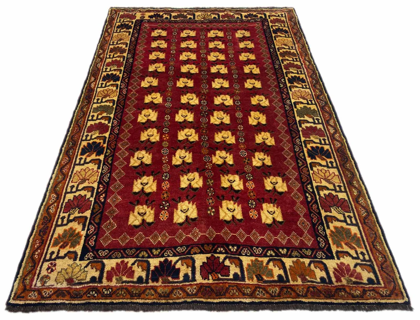 Gabbeh 226 x 146 cm - Gabbeh Shuli - Ausgefallene Muster auf glanzvoller Schurwolle - Knotendichte: 90.000 - 180.000/m² - handgeknüpft - Perserteppich Läufer