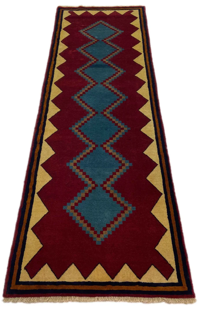 Gabbeh - Shuli Teppich 258 x 82 cm | Knotendichte: 90.000 - 180.000/m² | Ausgefallene Muster auf glanzvoller Schurwolle | handgeknüpft | Perserteppich Läufer