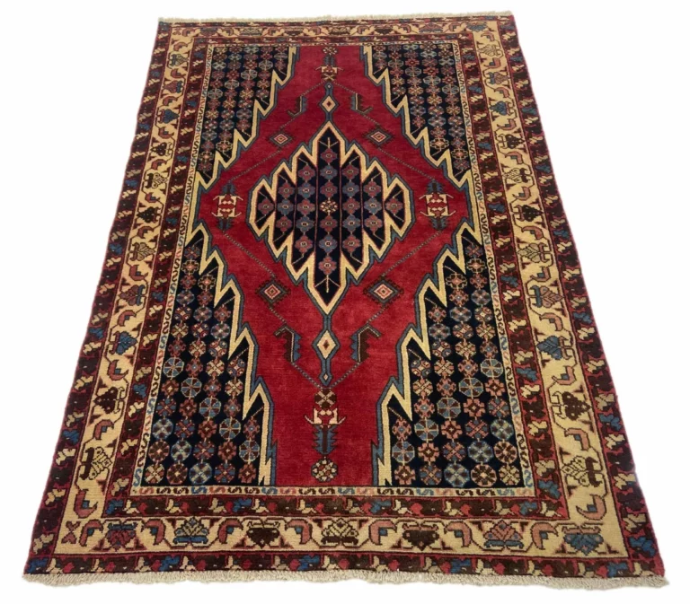 Hamadan Teppich 187 x 128 cm – 100.000 - 350000 Knoten/m², widerstandsfähiges Wollmaterial, vielfältige Designs, handgeknüpft, Perserteppich