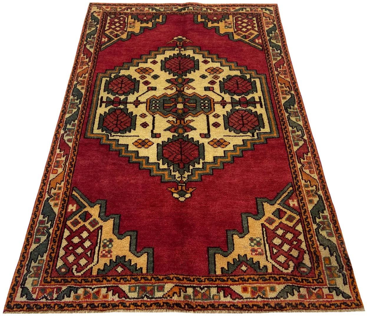Hamadan Teppich 197 x 127 cm, Knotendichte 100.000 - 350.000 Knoten/m², vielfältiges Design, handgeknüpft, Perserteppich