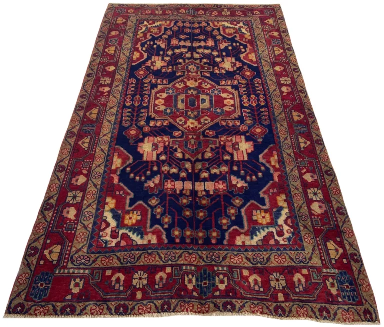 Hamadan Teppich 228 x 130 cm - ca. 100.000 - 350000 Knoten/m², vielfältiges Design, handgeknüpft, Perserteppich