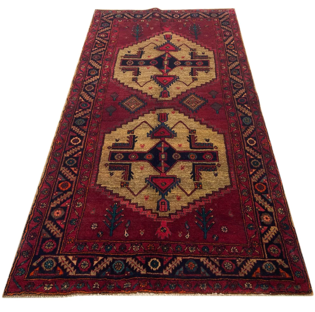 Hamadan Perserteppich 240 x 125 cm – Knotendichte 100.000 – 350.000 Knoten/m² – handgeknüpft – Perserteppich
