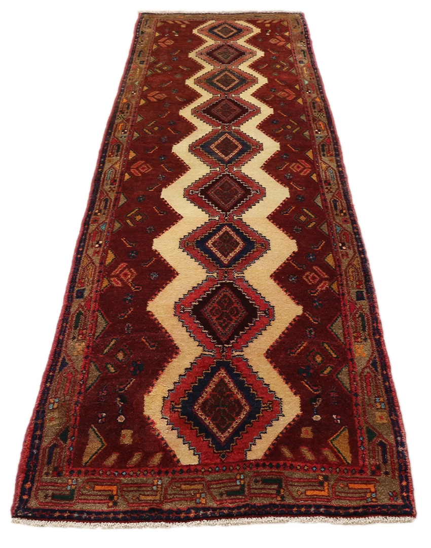 Hamadan Teppich 264 x 80 cm, ca. 100.000 - 350.000 Knoten/m², widerstandsfähig, handgeknüpft, Perserteppich