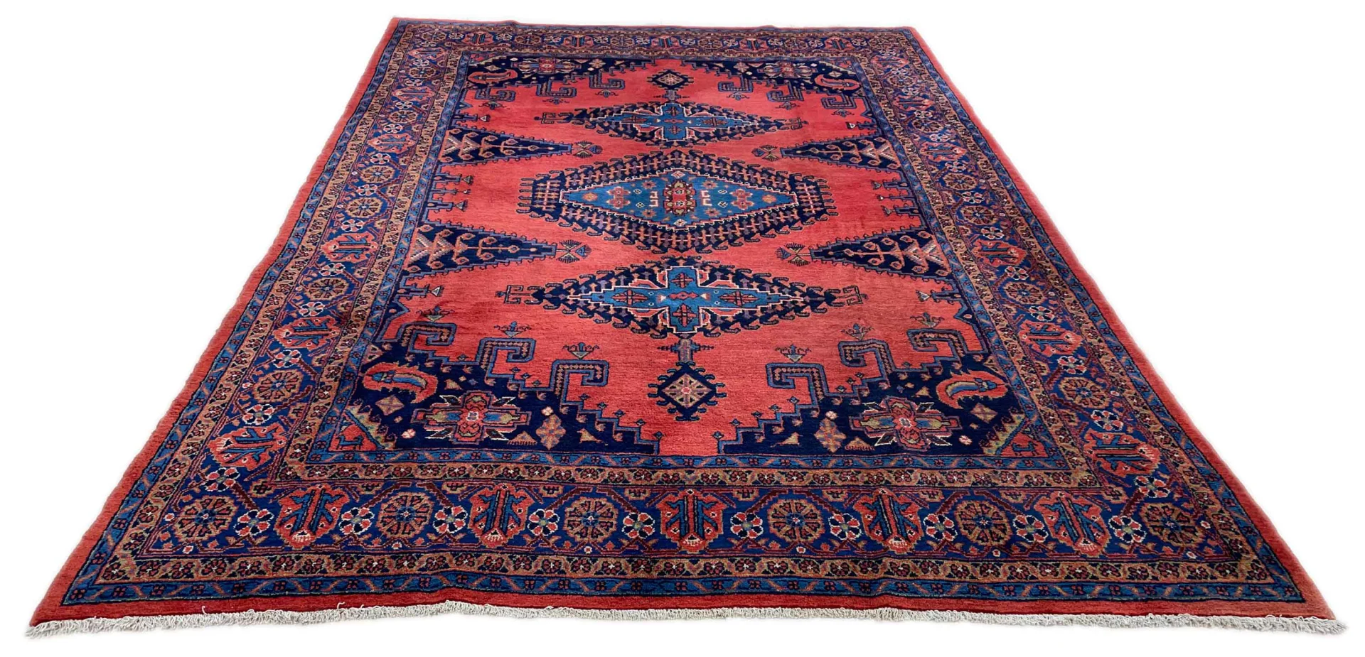 Hamadan Teppich 365 x 243 cm | Knotendichte 100.000 - 350.000 Knoten/m² | Vielfalt im Design | handgeknüpft | Perserteppich