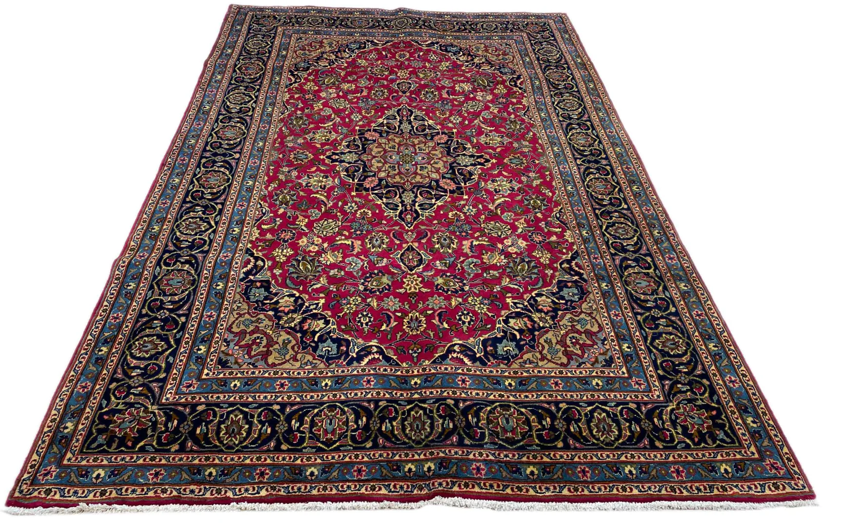 Kashmar Perserteppich 306 x 197 cm, Zirkhaki-Muster, 200.000 - 300.000 Knoten/m², handgeknüpft, Perserteppich