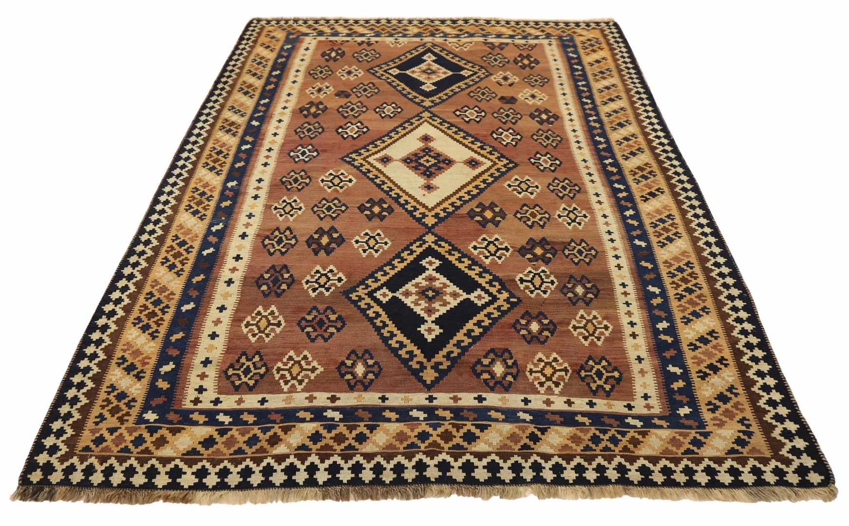 Kelim 273 x 167 cm – Handgewebter Teppich mit beidseitigem Muster, ideal als Wandbehang – handgewebt, Orientteppich