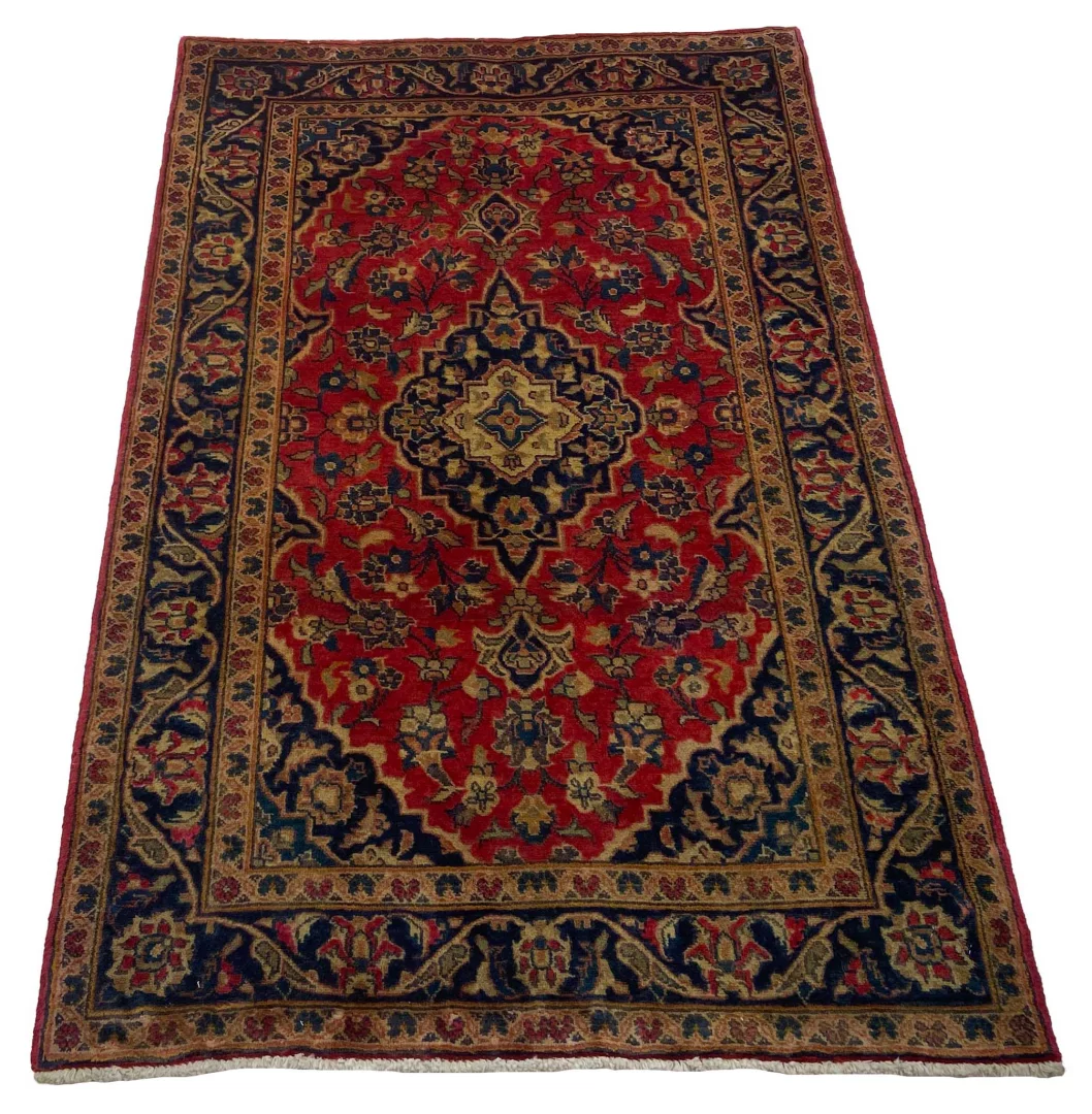 Keshan Perserteppich 154 x 96 cm – Knotendichte bis 300.000 Knoten/m², strapazierfähig, hochwertige Schafwolle, handgeknüpft