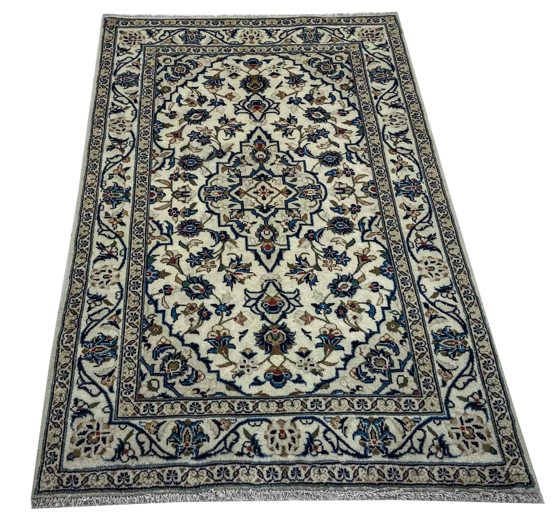 Keshan Teppich 155 x 100 cm – 150.000 - 300.000 Knoten/m² – strapazierfähig aus hochwertiger Schafwolle – handgeknüpft, Perserteppich