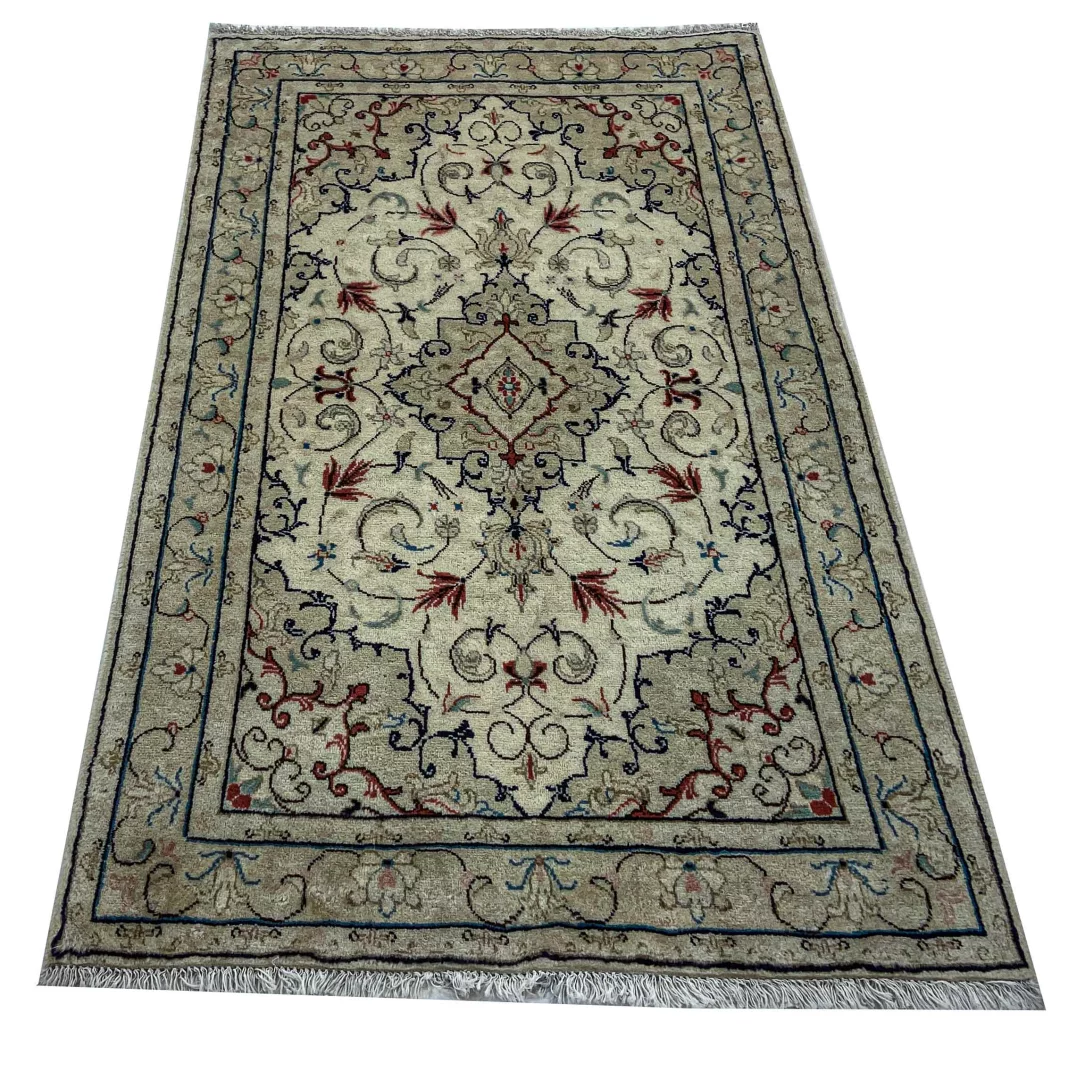 Keshan Perserteppich 155 x 97 cm, Knotenzahl: 150.000 - 300.000, strapazierfähig aus hochwertiger Schafwolle, handgeknüpft