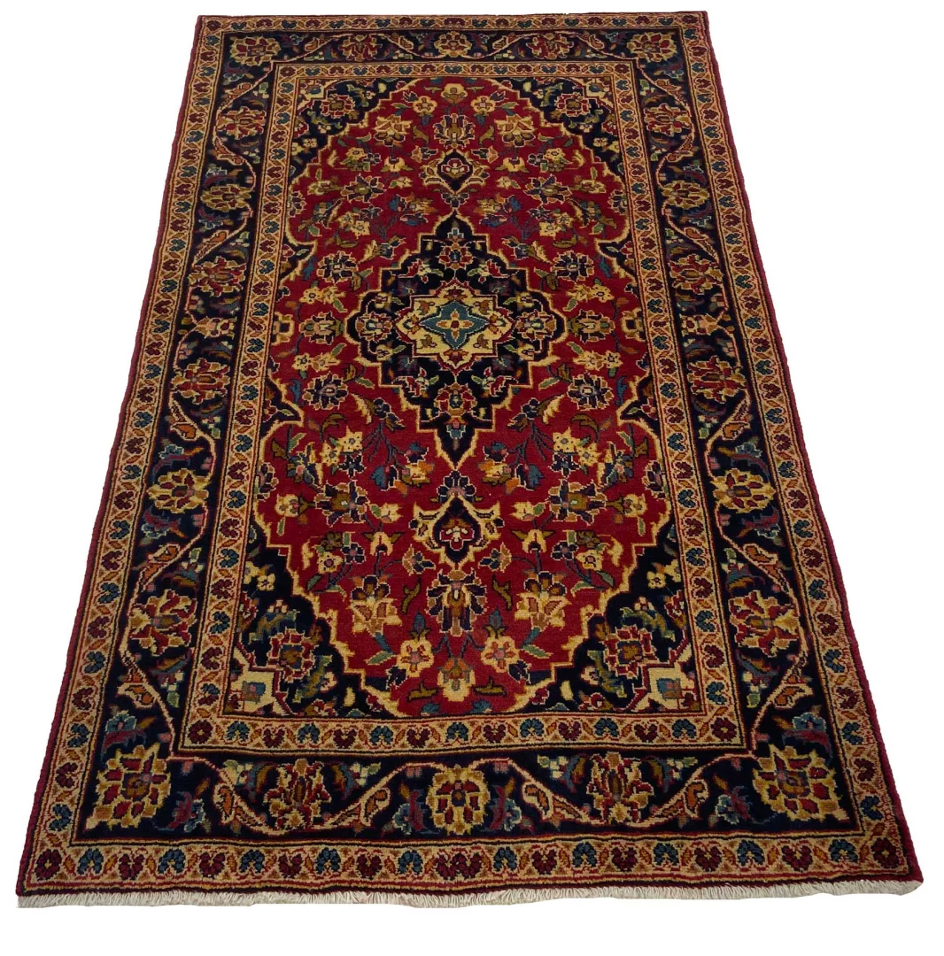 Keshan Perserteppich 160 x 98 cm – 150.000 - 300.000 Knoten/m², strapazierfähig, handgeknüpft
