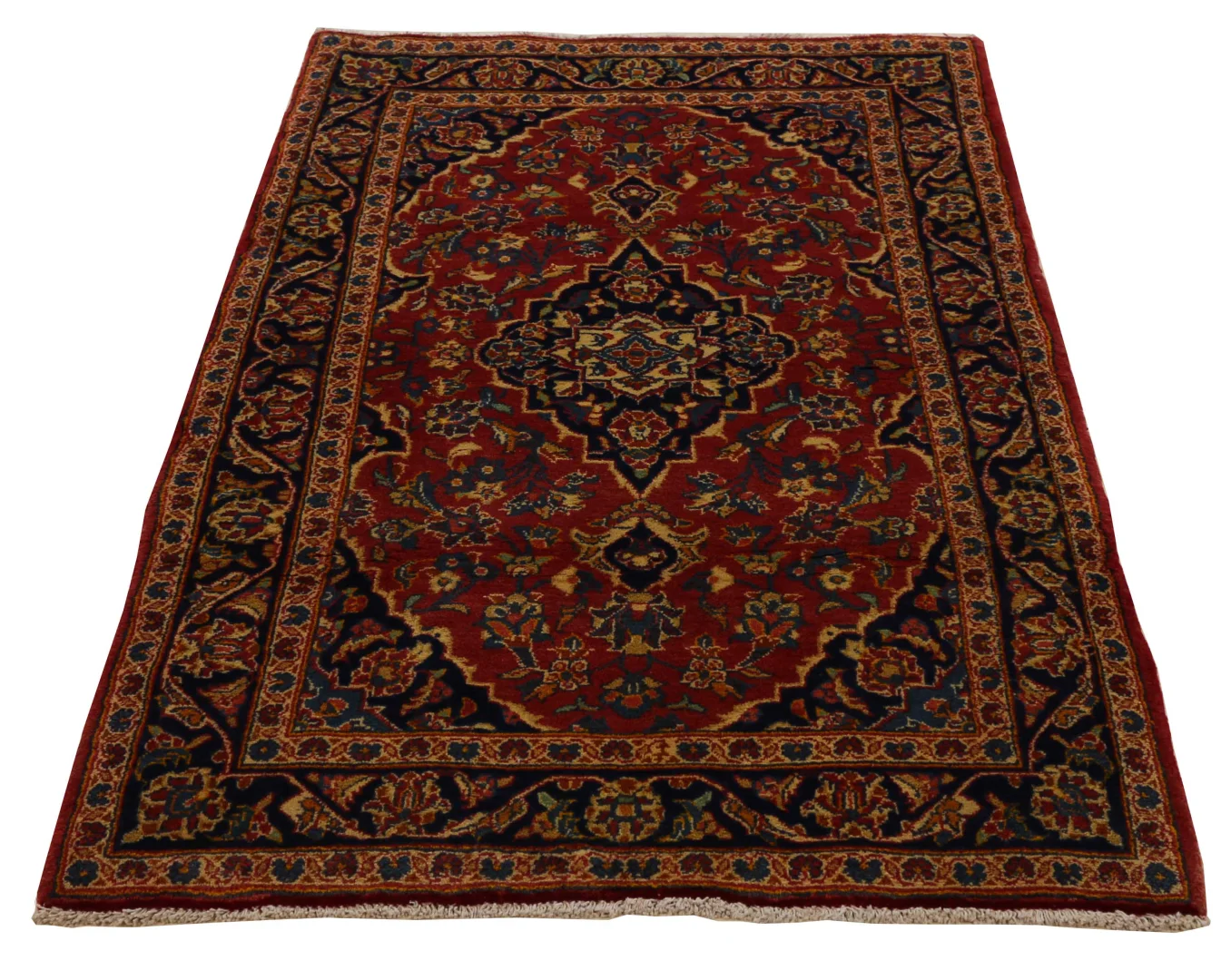 Keshan Perserteppich 172 x 105 cm, ca. 100.000 Knoten/m², strapazierfähig, hochwertiger Flor, handgeknüpft