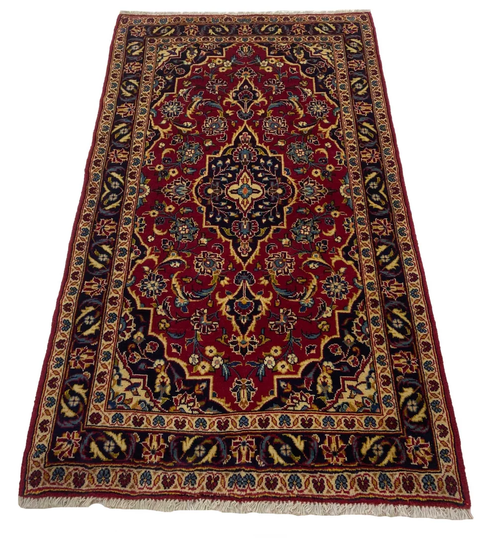 Keshan Perserteppich 173 x 95 cm – Knotendichte 150.000 - 300.000 Knoten/m², strapazierfähig, hochwertige Schafwolle, handgeknüpft