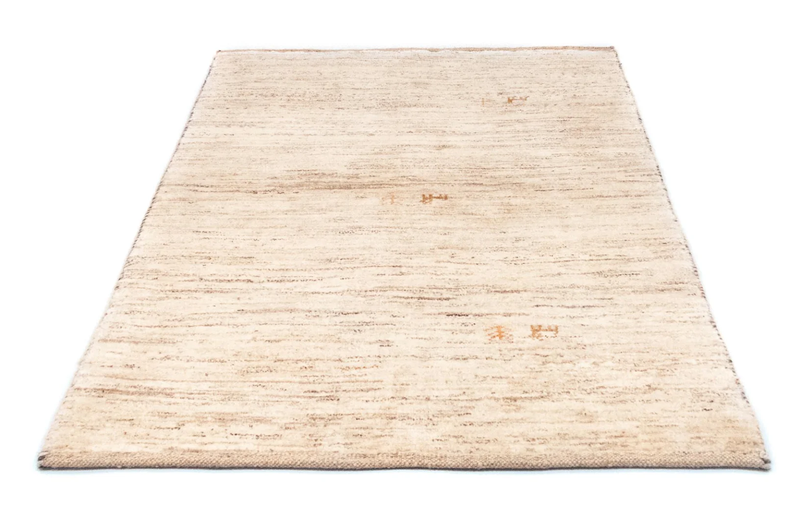 Gabbeh Perserteppich 144 x 100 cm - Hoher, weicher Flor mit abstraktem Design und spielerischen Figuren - handgeknüpft