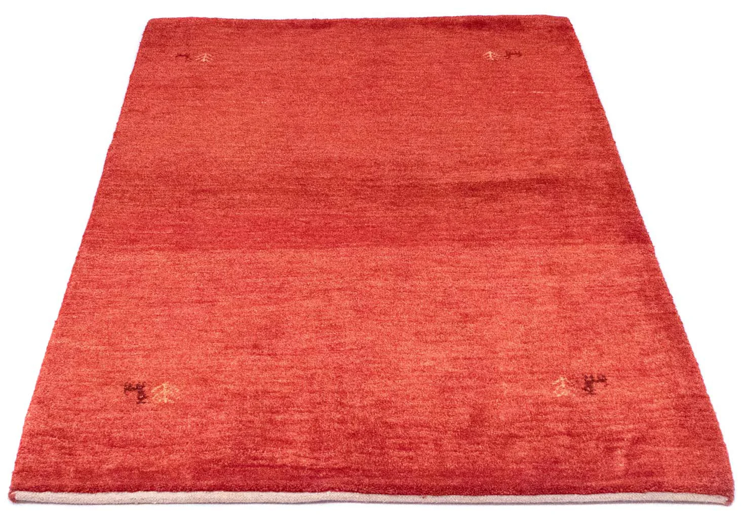 Gabbeh Teppich 143 x 100 cm - 50.000 - 150.000 Knoten/m², weicher Flor, abstraktes Design, ideal für Kinderzimmer, handgeknüpft, Perserteppich