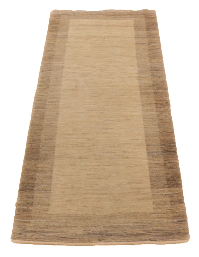 Gabbeh Teppich 203 x 79 cm - Abstract Design mit weichem Flor - Handgeknüpft - Perserteppich Läufer
