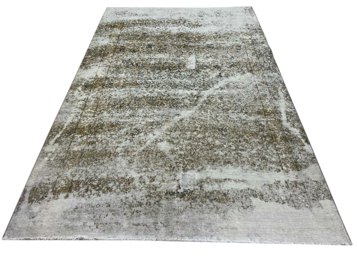 Vintage Perserteppich 277 x 175 cm – Handgeknüpft, Aufwendig Aufgearbeitet, Modernes Design
