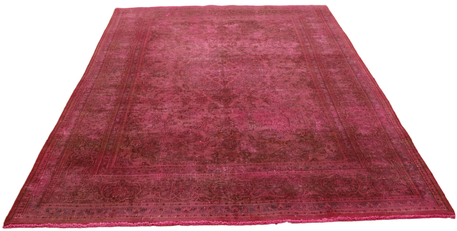 Vintage Perserteppich 287 x 192 cm - Aufwendig handgearbeitet, einzigartiges Design mit modernen Farben, handgeknüpft, Perserteppich