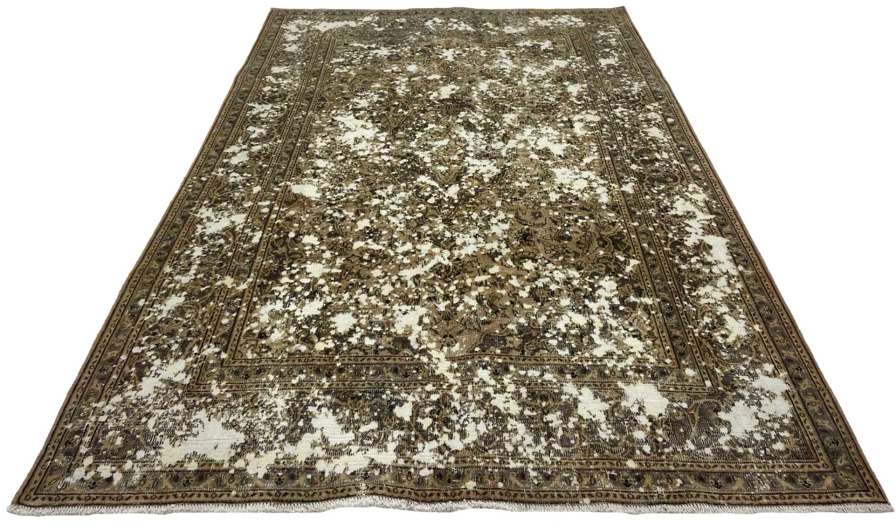 Vintage Perserteppich 287 x 196 cm – Einzigartiges Design mit handgeknüpften Ornamenten – Modernes Flair für Ihr Zuhause – handgeknüpft, Perserteppich