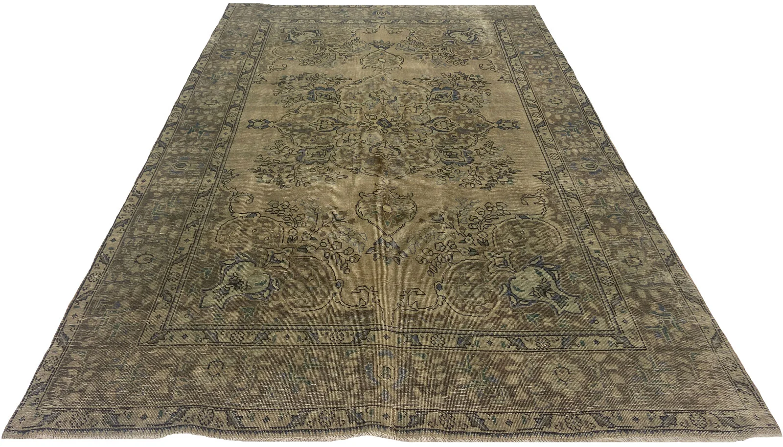 Vintage Perserteppich 290 x 194 cm – Handgeknüpft, Aufwendig Färbung, Modernes Design, Klassisches Orientteppich-Design, Handgeknüpft, Perserteppich