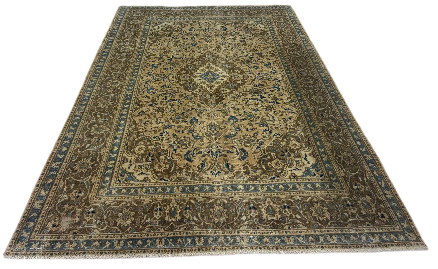 Vintage Perserteppich 290 x 196 cm - Handgeknüpft, Einzigartiges Design, Modernes Flair - handgeknüpft, Perserteppich