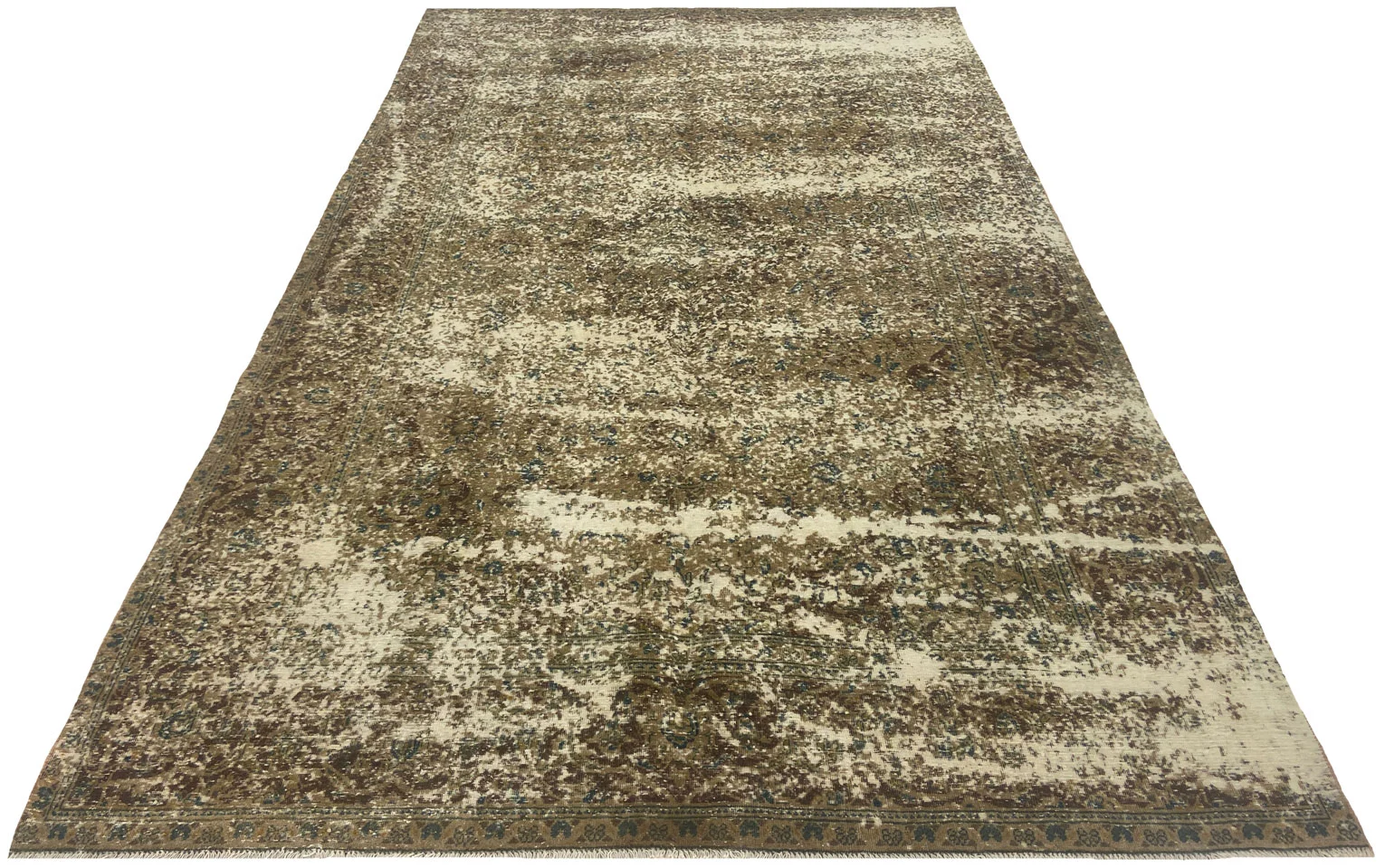 Vintage Perserteppich 307 x 185 cm - Handgeknüpft, Aufwendig Aufgearbeitet, Modernes Design - Handgeknüpft, Perserteppich