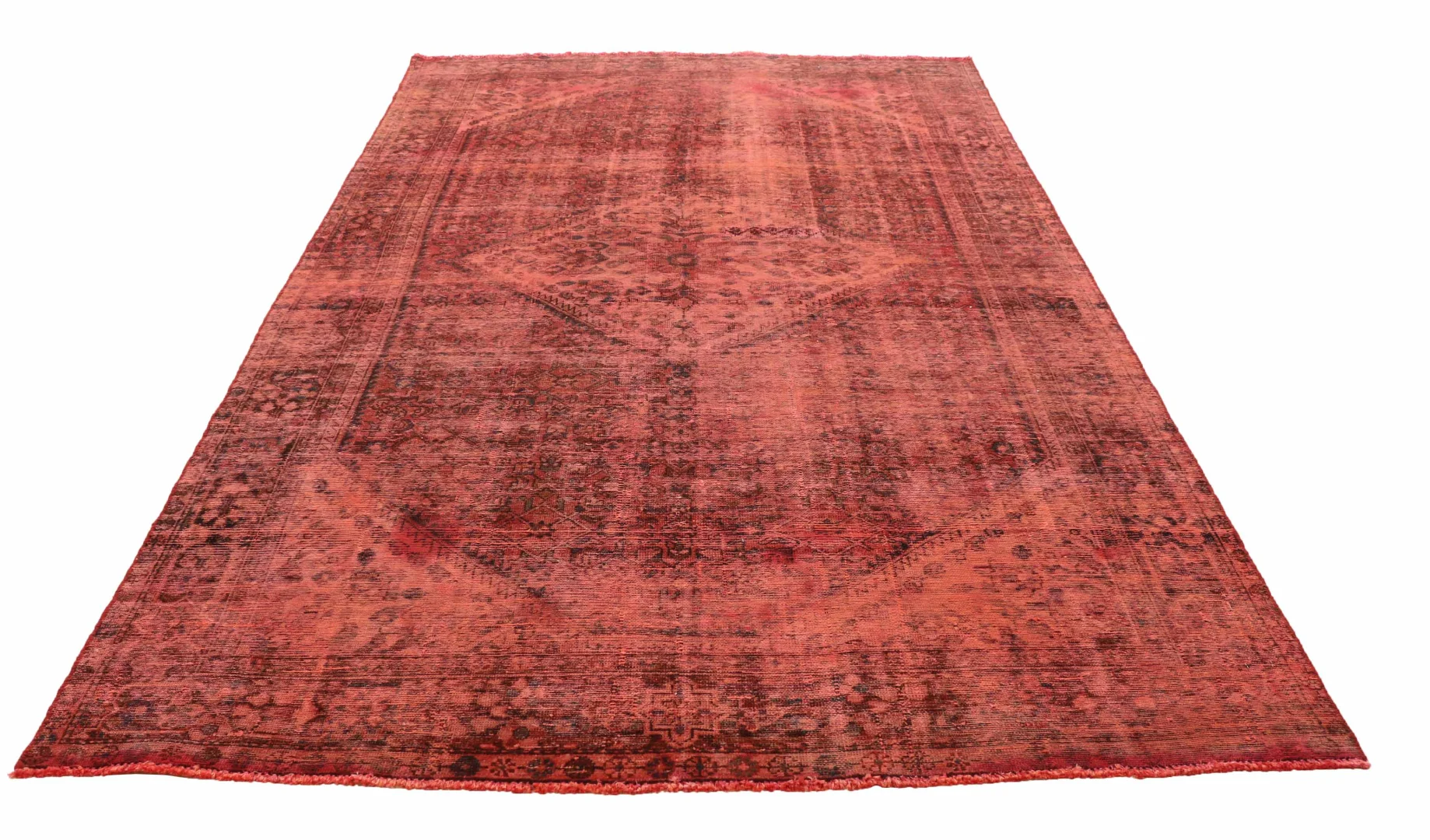 Vintage Perserteppich 333 x 205 cm – Aufwendig handgearbeitet, modernes Design mit klassischen Ornamenten, handgeknüpft, Perserteppich