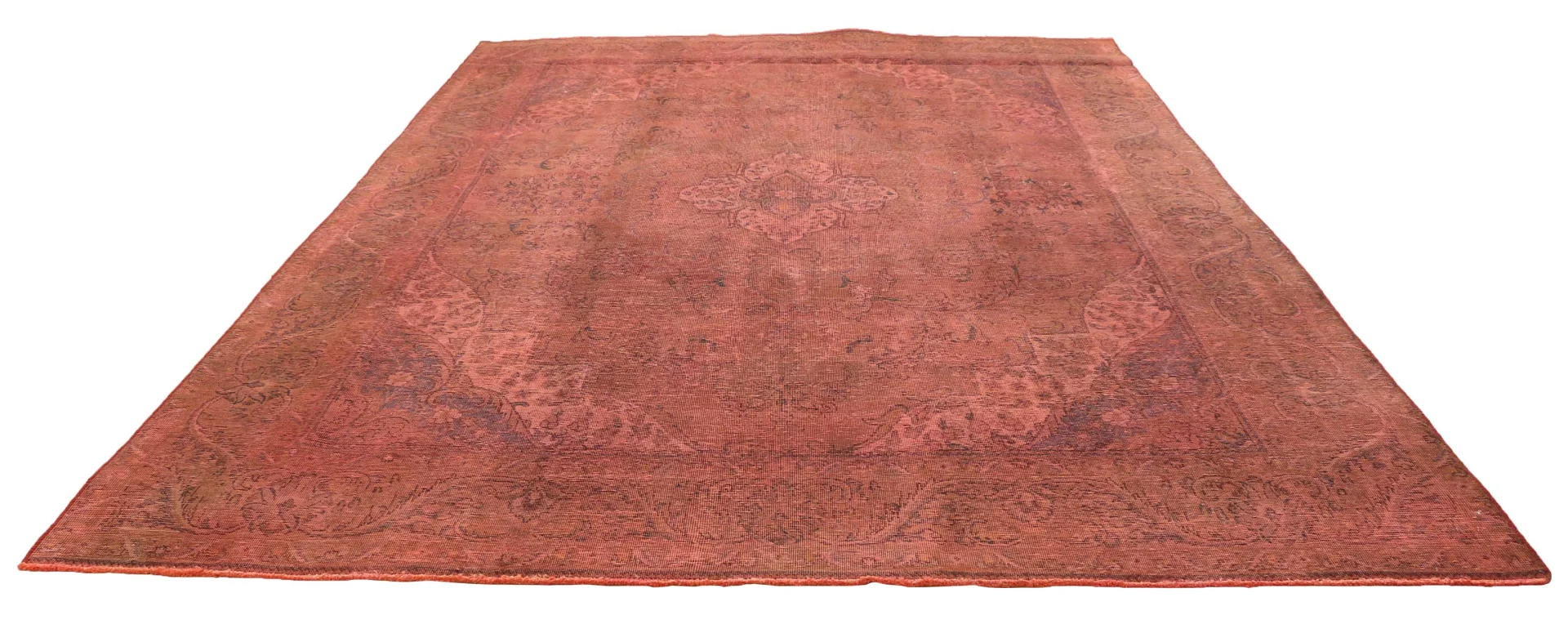 Vintage Perserteppich 404 x 282 cm – Handgeknüpft, Farbenfrohe Neuinterpretation mit Klassischen Ornamenten