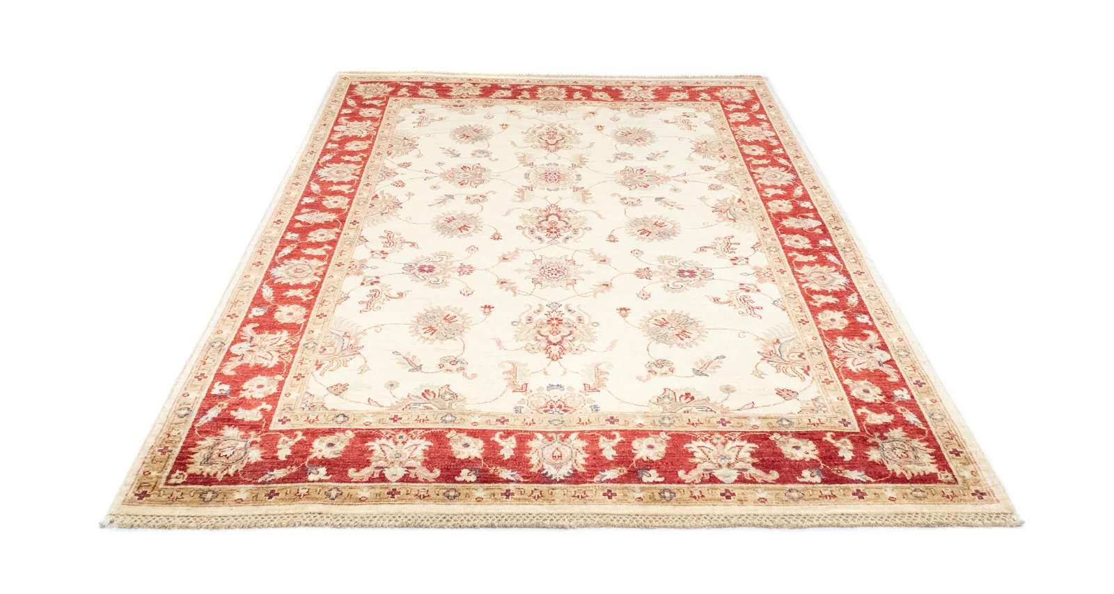 Ziegler Perserteppich 215 x 160 cm – 200.000 Knoten/m², mit ausgeblichenem Effekt, handgeknüpft