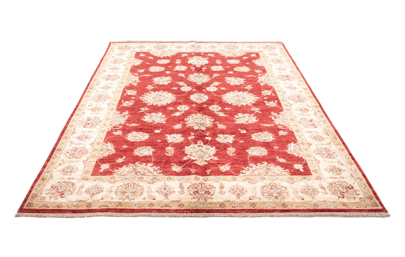 Ziegler Perserteppich 234 x 179 cm, ca. 200.000 Knoten/m², Steinwäsche, handgeknüpft