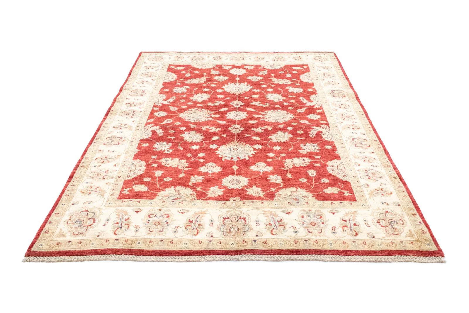 Ziegler Perserteppich 235 x 165 cm, ca. 200.000 Knoten/m², Steinwäsche, handgeknüpft