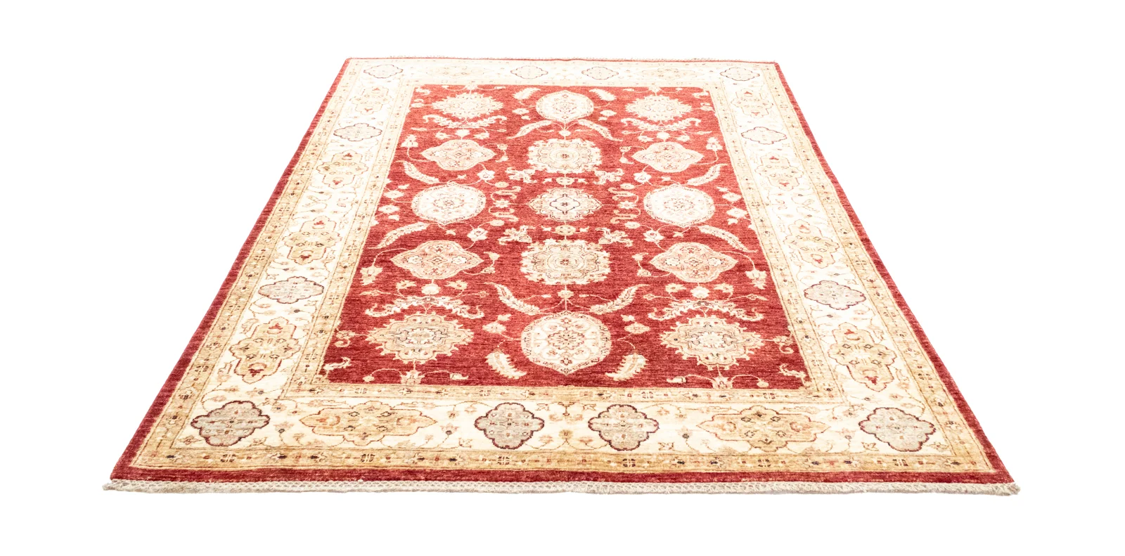Ziegler Perserteppich 238 x 172 cm, ca. 200.000 Knoten/m², Steinwäsche, handgeknüpft