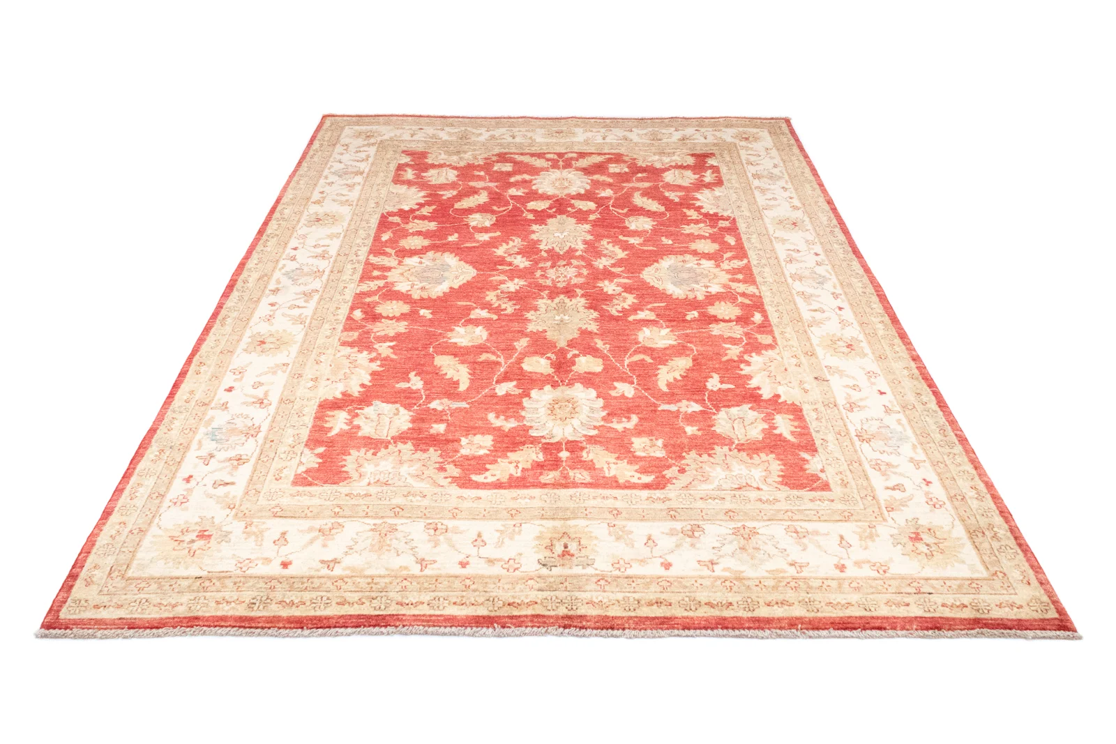 Ziegler Perserteppich 242 x 170 cm – ca. 200.000 Knoten/m², Steinwäsche, handgeknüpft
