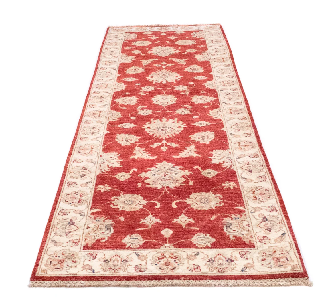 Ziegler Perserteppich 260 x 84 cm | ca. 200.000 Knoten/m² | Steinwäsche für ausgeblichene Farben | handgeknüpft Läufer
