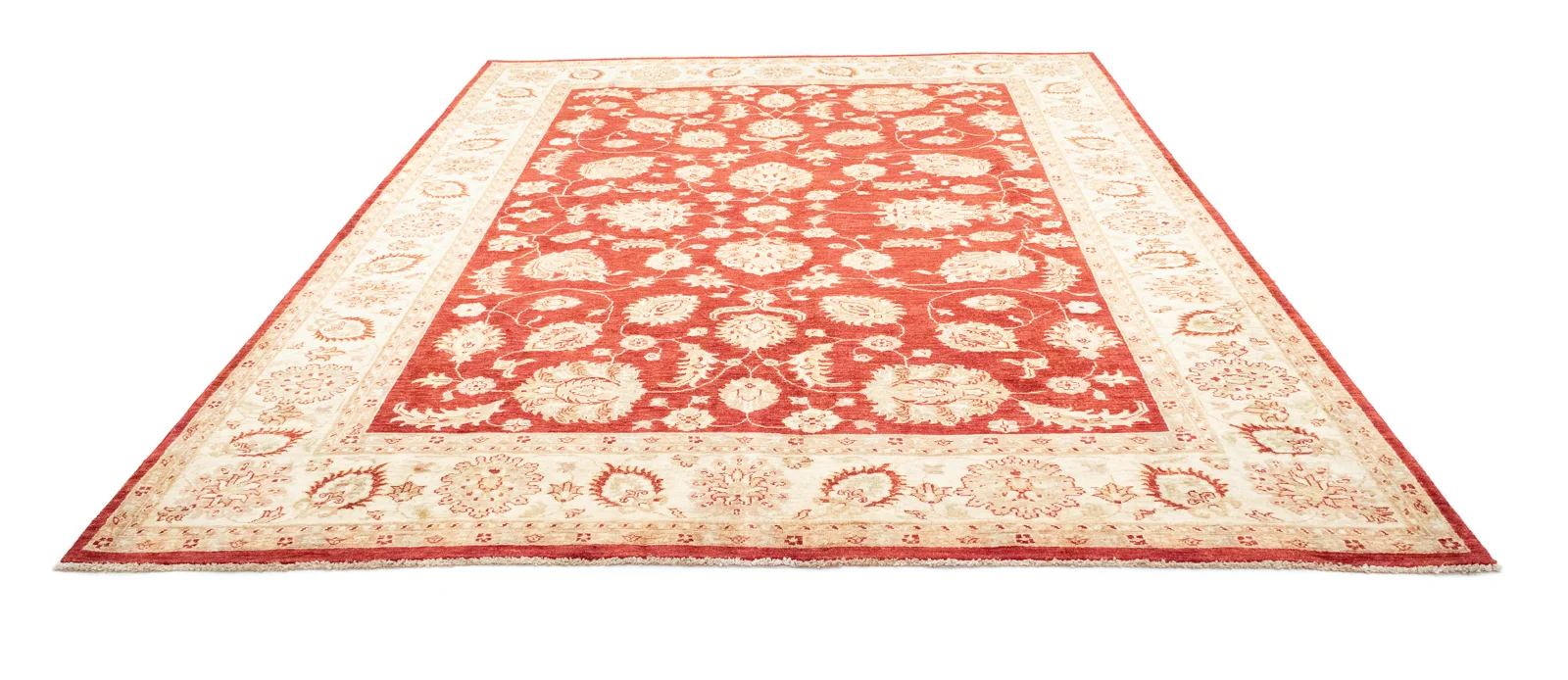 Ziegler Perserteppich 282 x 212 cm - ca. 200.000 Knoten/m², ausgeblichene Farben durch Steinwäsche, handgeknüpft