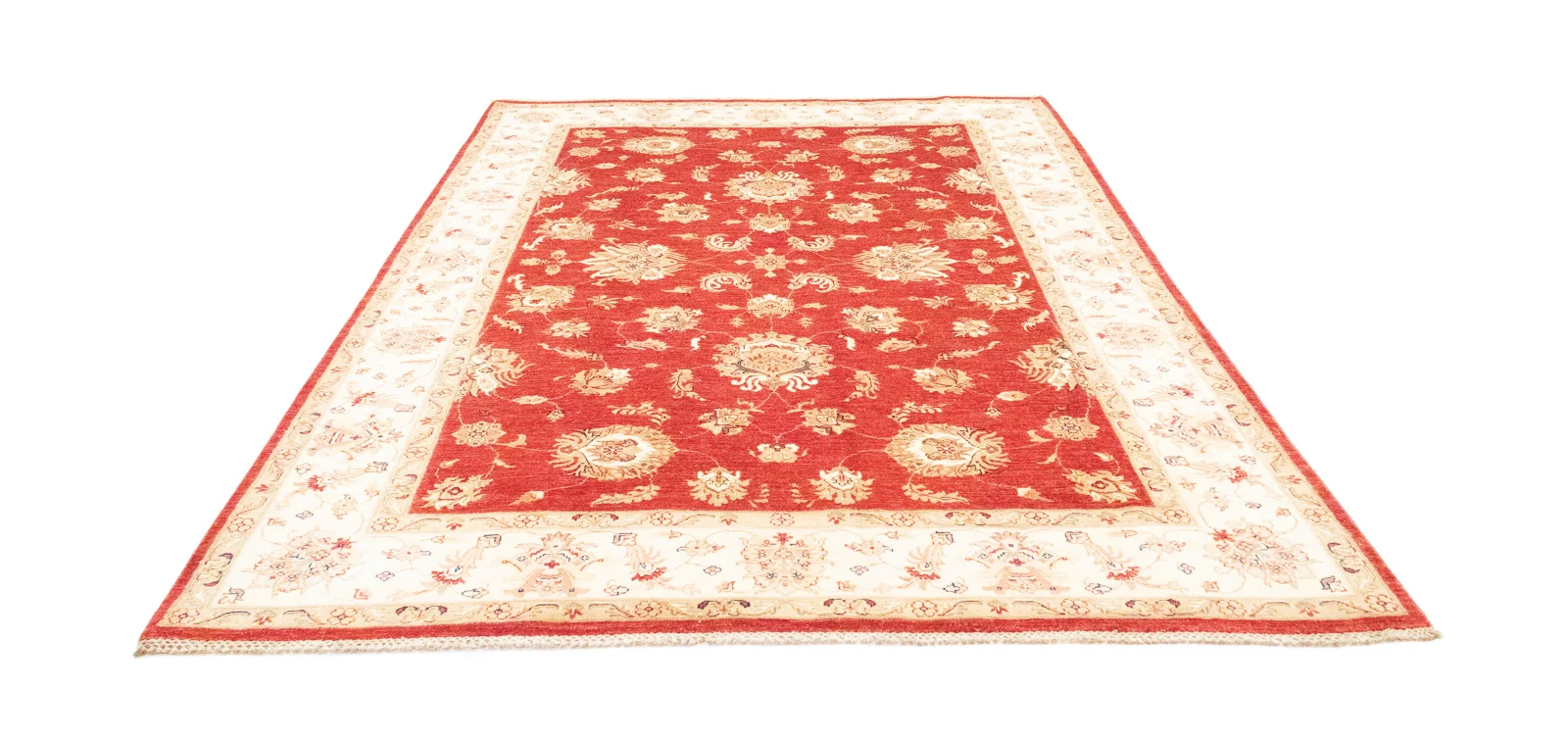 Ziegler Farahan Perserteppich 296 x 206 cm – ca. 200.000 Knoten/m², Steinwäsche-Effekt, handgeknüpft