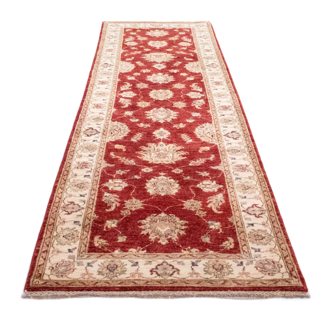 Ziegler Perserteppich 297 x 82 cm – 200.000 Knoten/m², Steinwäsche, handgeknüpft Läufer