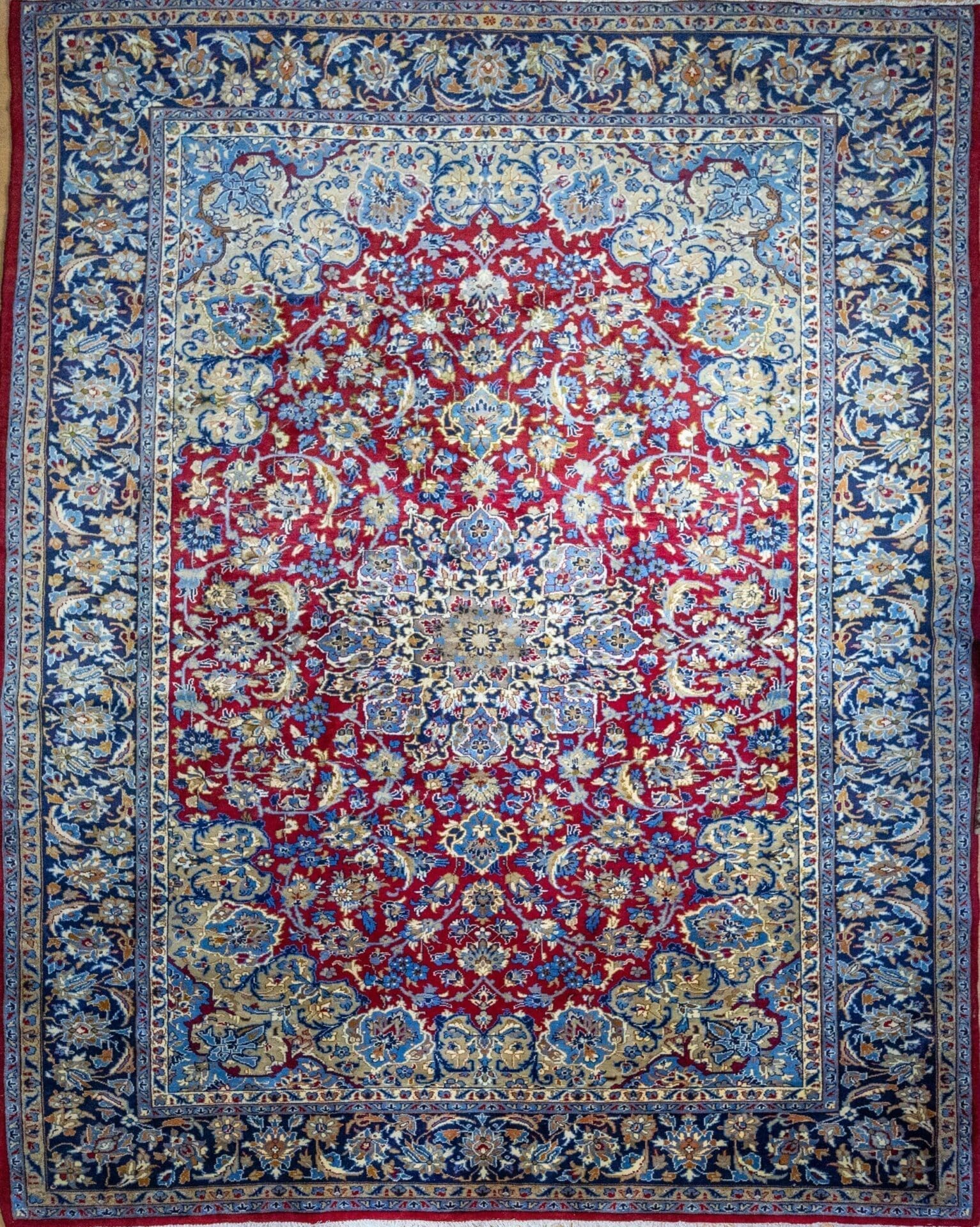 353×263cm Handgeknüpfter Kashan Isfahan Najafabad Perserteppich W1(#411)