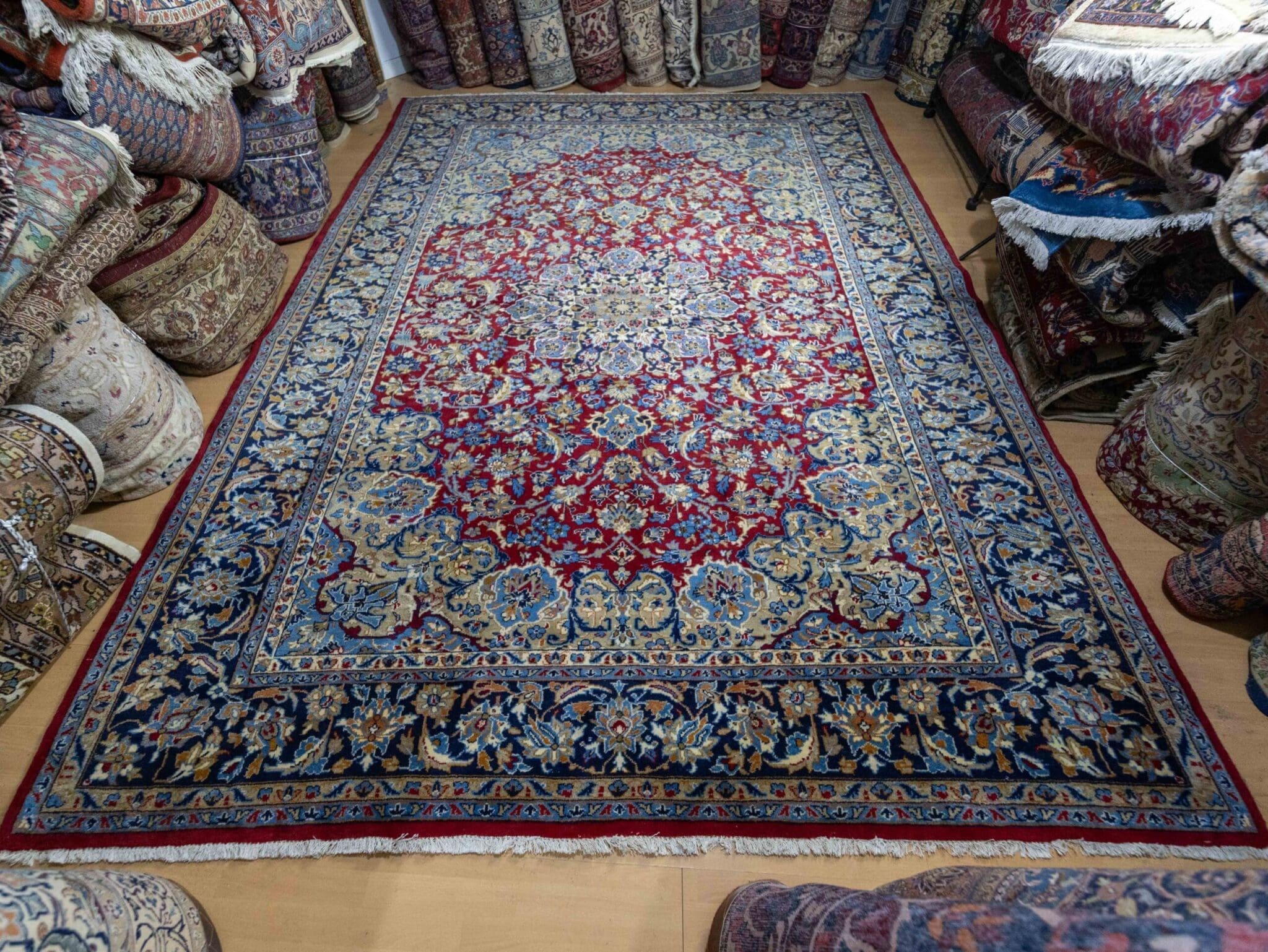 353×263cm Handgeknüpfter Kashan Isfahan Najafabad Perserteppich W1(#411)