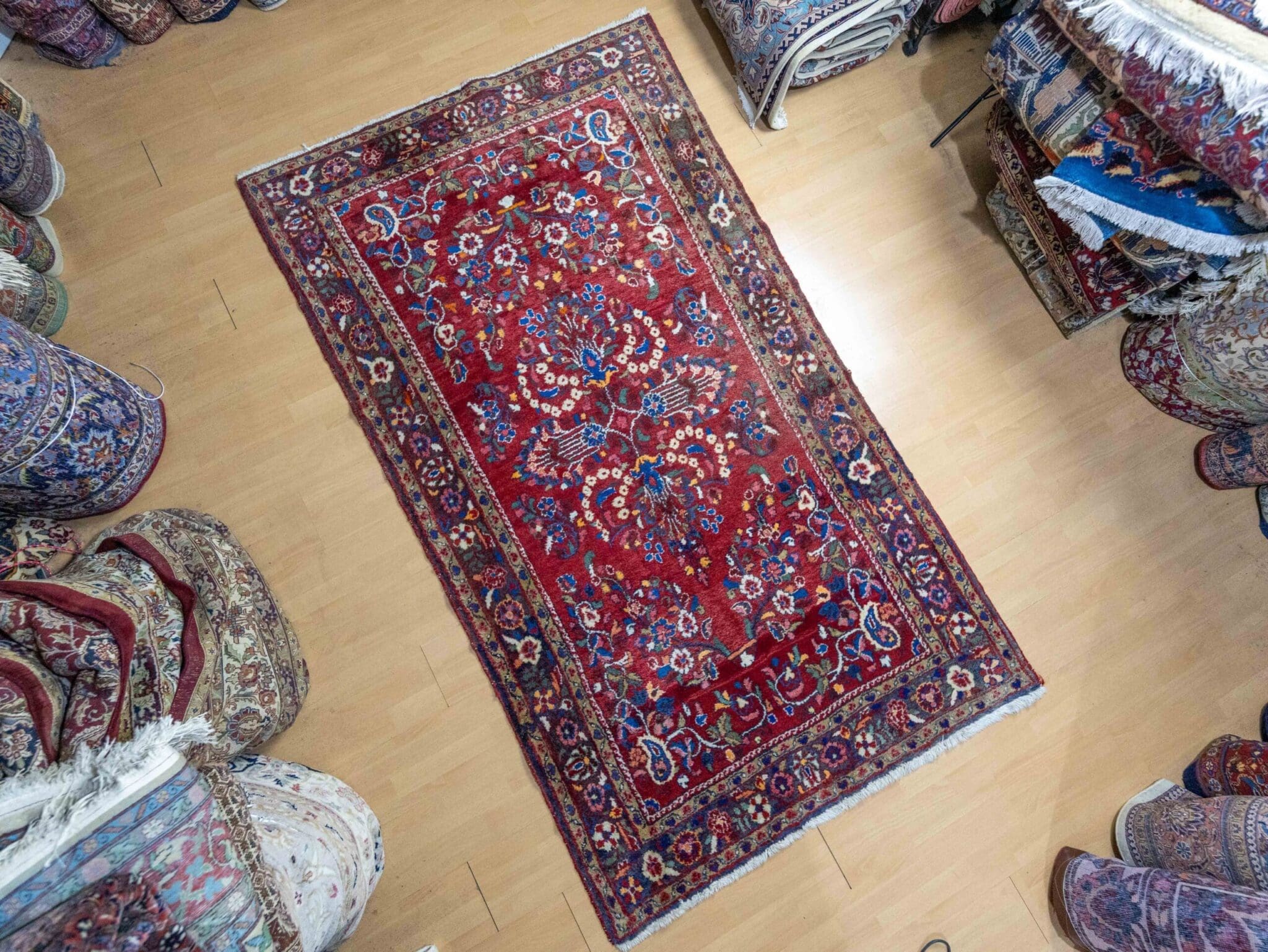 W1(#415) 263×145cm Unikat Handgeknüpfter Hamedan Malayer Perserteppich
