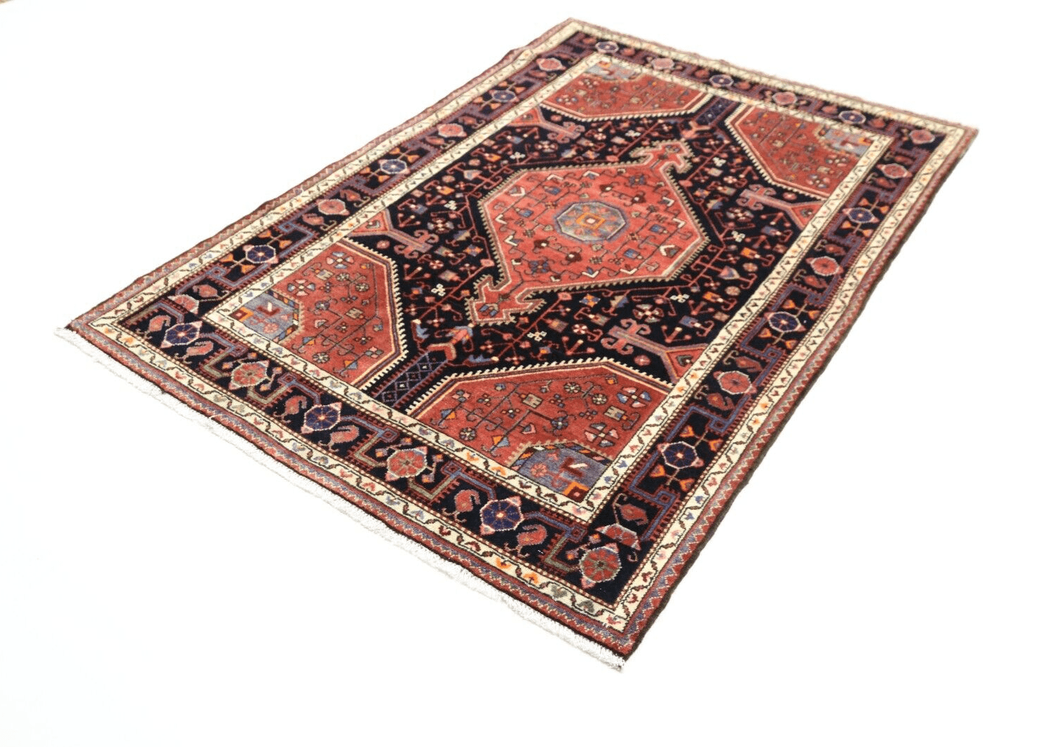 Perserteppich 205 x 140 cm, 200.000 Knoten/m², 100% Schurwolle, sehr gute Qualität, handgeknüpft