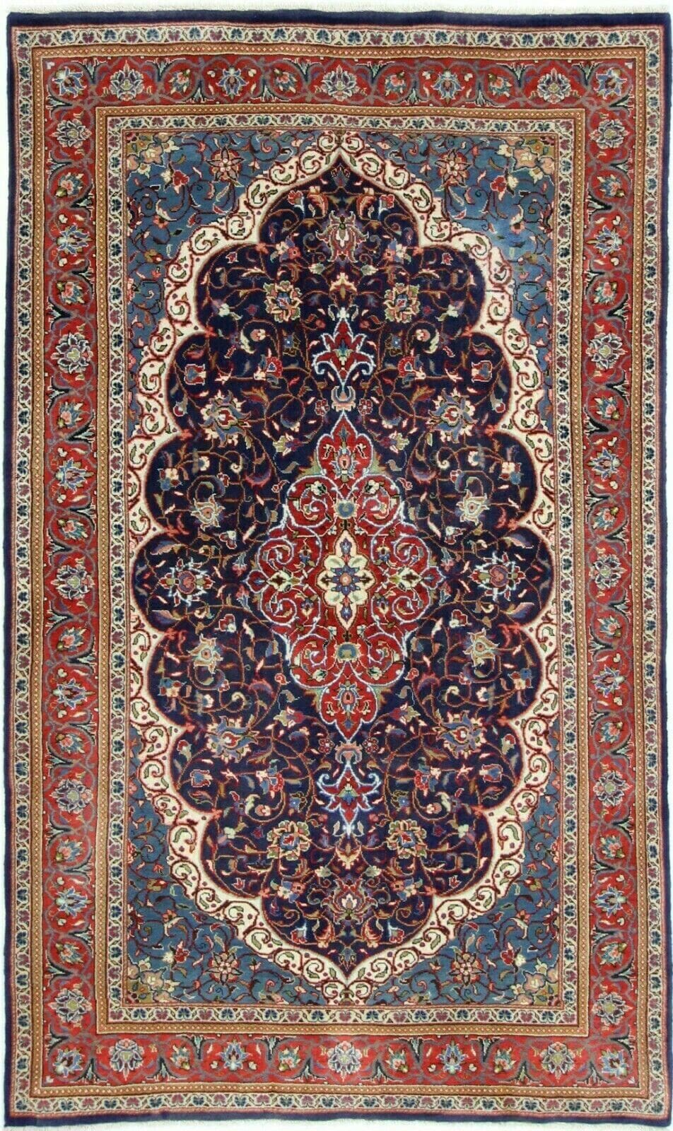 Original Perserteppich Keshan 227x134 cm, Top Zustand, handgeknüpft