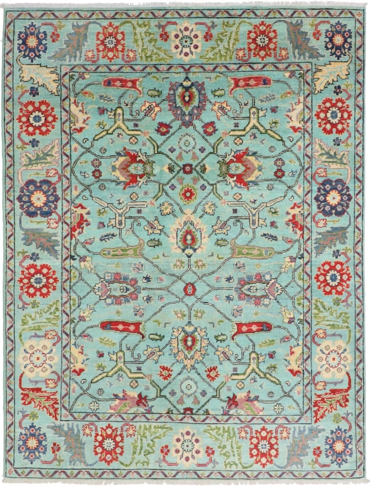 Kazak Diyar Teppich 194x147 cm, 160.000 Knoten, handgeknüpft, Perserteppich
