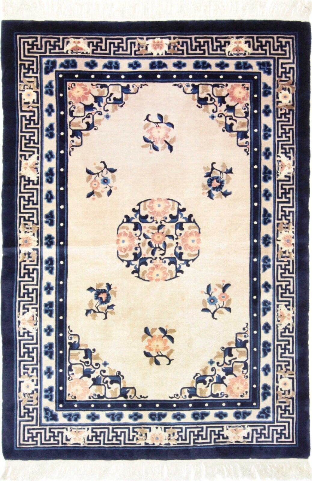 Royal China Blumen Design Perserteppich 202x140 cm, handgeknüpft