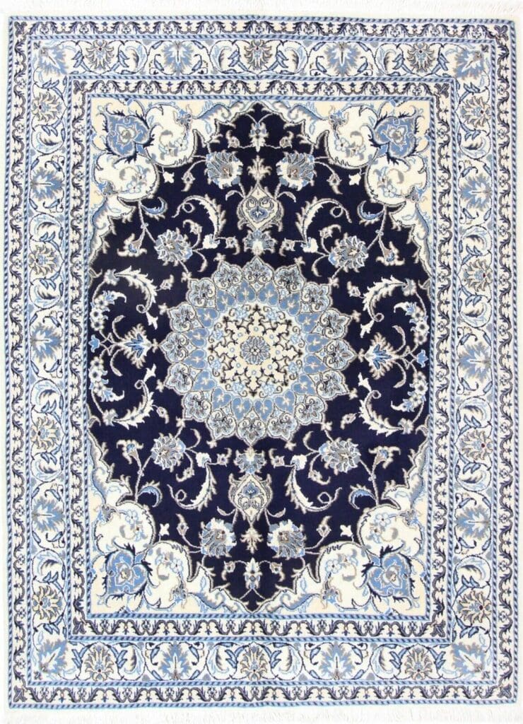 Original Perserteppich Nain Kashmari 200x146 cm, Top Zustand, handgeknüpft